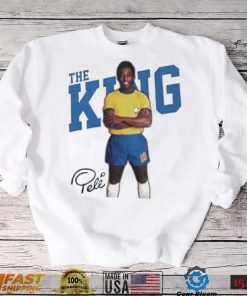 Pele 10 the king Football player with cup legend Brazil shirt