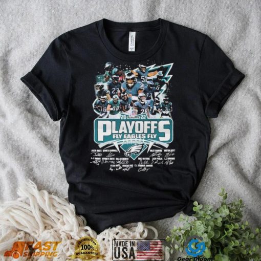 Philadelphia Eagles 2022 NFL Playoff Fly Eagles Fly Signatures Shirt
