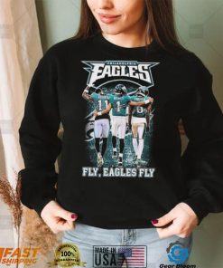 Philadelphia Eagles Aj Brown Jalen Hurts And Devonta Smith Fly Eagles Fly Signatures Shirt