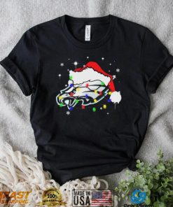 Philadelphia Eagles Santa Hat Christmas Light Shirt