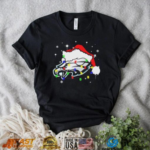 Philadelphia Eagles Santa Hat Christmas Light Shirt