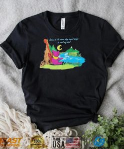 Pink Bear listen to the river sing sweet songs to rock my soul shirt