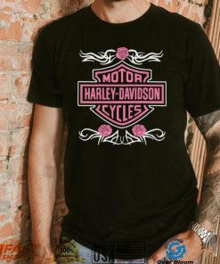 Pink Rose Motor Harley Davidson Cycles t shirt