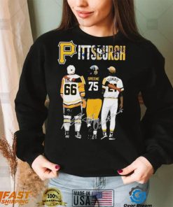 Pittsburgh Sports With Mario Lemieux Joe Greene And Clemente Jersey Signatures Shirt