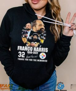 Pittsburgh Steelers 32 Franco Harris 1950 2022 Thank You For The Memories Signatures Shirt