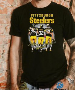 Pittsburgh Steelers Franco Harris Joe Greene And Terry Bradshaw Signatures Shirt