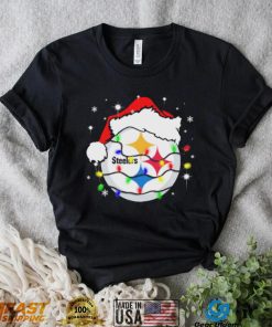 Pittsburgh Steelers Santa Hat Christmas Light Shirt