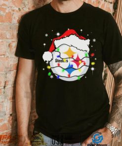 Pittsburgh Steelers Santa Hat Christmas Light Shirt