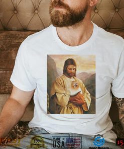 Pomeranian Dog And Jesus Lover Funny Graphic Shirt