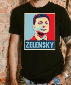 Portrait Ukrainian President Volodymyr Zelensky Hope Art Shirt