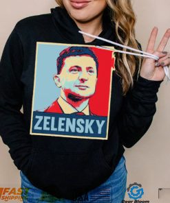 Portrait Ukrainian President Volodymyr Zelensky Hope Art Shirt