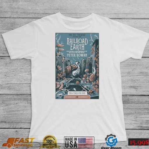 Railroad earth chicago new year’s eve 2022 dec 30th and 31st the vic theatre usa poster shirt