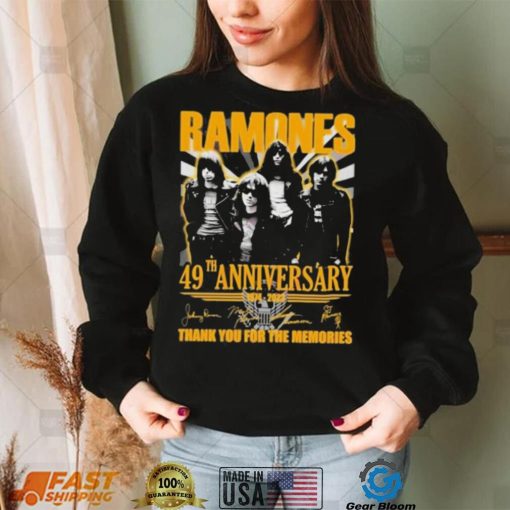 Ramones 49 Years Of 1974 – 2023 Thank You For The Memories T Shirt