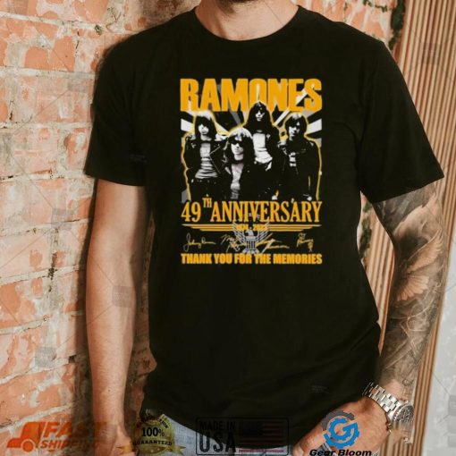 Ramones 49 Years Of 1974 – 2023 Thank You For The Memories T Shirt