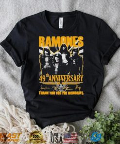 Ramones 49 Years Of 1974 – 2023 Thank You For The Memories T Shirt