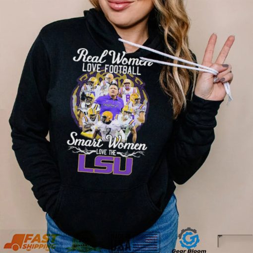 Real Women Love Football Smart Women Love The LSU Tigers Signatures Shirt