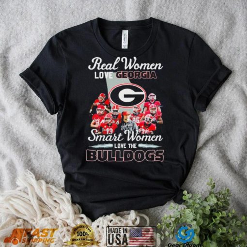 Real Women Love Georgia Bulldogs Smart Women Shirt