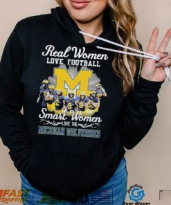 Real women love football smart women love the Michigan Wolverines champions with signatures shirt