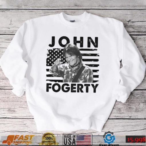 Retro American Flag John Fogerty Music Gift Shirt