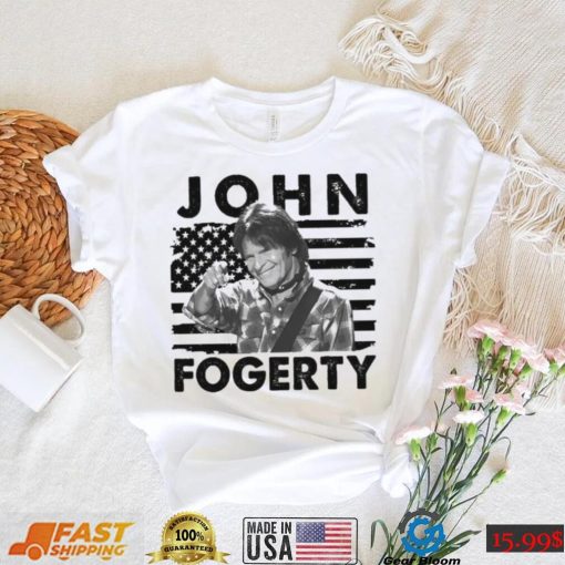 Retro American Flag John Fogerty Music Gift Shirt