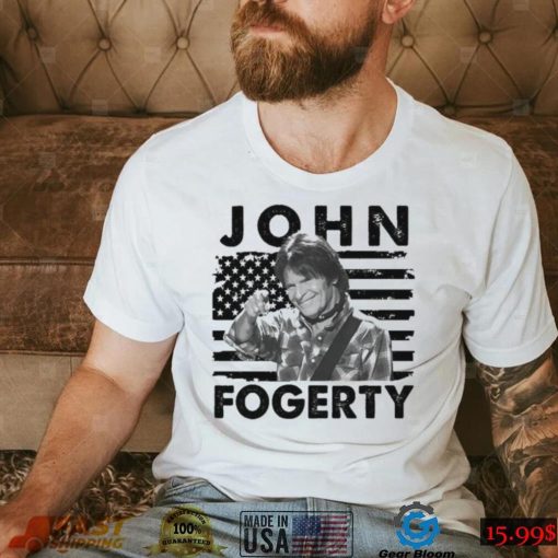 Retro American Flag John Fogerty Music Gift Shirt