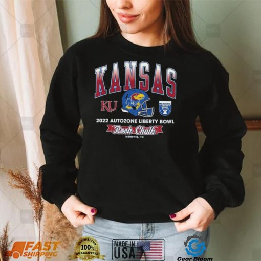 Rock chalk Kansas Jayhawks 2022 Autozone Liberty Bowl shirt