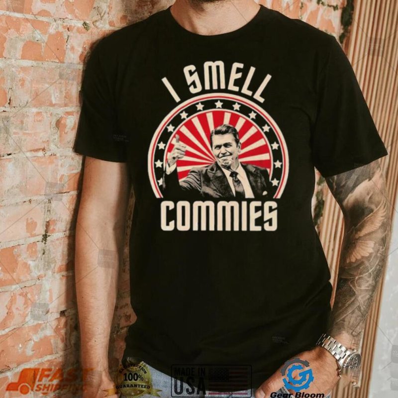 Ronald Reagan I Smell Commies Funny Political Humor Shirt