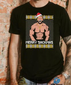 Santa Hat Aaron Donald Merry Sackmas Ugly Christmas 2022 Shirt