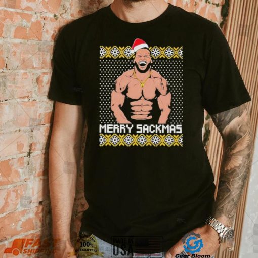 Santa Hat Aaron Donald Merry Sackmas Ugly Christmas 2022 Shirt