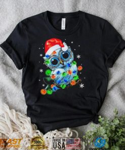 Santa Owl Light Christmas Shirt