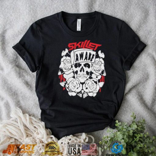 Roses And Skull Awake Vintage Skillet Music Band Shirt