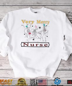 Skeleton dancing Very Merry Nurse Christmas shirt