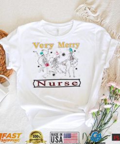 Skeleton dancing Very Merry Nurse Christmas shirt