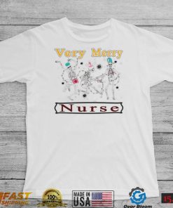 Skeleton dancing Very Merry Nurse Christmas shirt