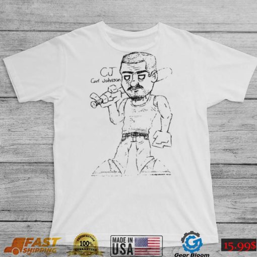 Sketch Design Grand Theft Auto Gta Carl Johnson Cj Shirt