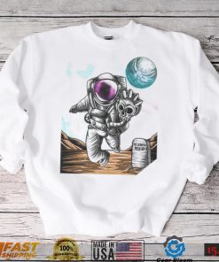 Slim Reaper Astronaut with skull the jumped with me shirt