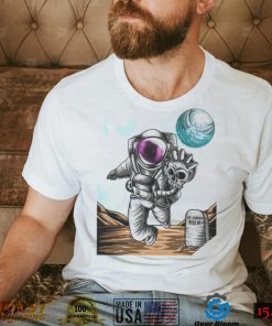 Slim Reaper Astronaut with skull the jumped with me shirt