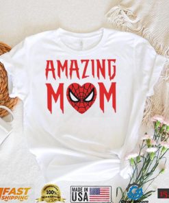 Spiderman Face Heart Amazing Mom Spiderman Valentine Shirt