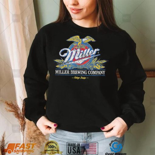 Standard Miller Eagle Crest Miller Brewing Company Vintage Design Shirt