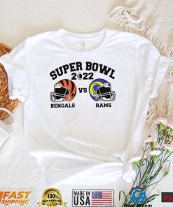 Super Bowl 2022 Cincinnati Bengals vs Los Angeles Rams American football helmet shirt