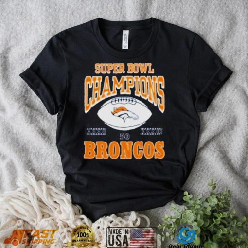 Super Bowl champions 50 Broncos logo shirt