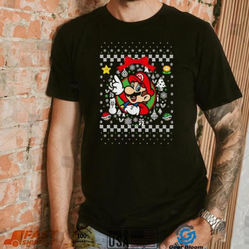 Super Mario Classic Ugly Christmas T Shirt Mario Graphic