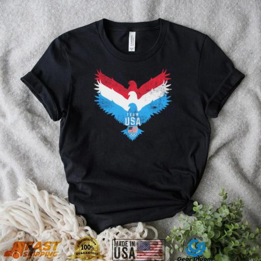 Team USA flag Eagle logo retro shirt