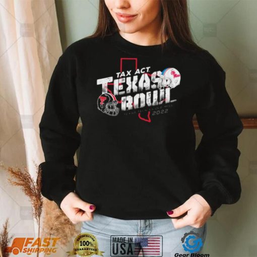 Texas Tech Vs Ole Miss 2022 TaxAct Texas Bowl State Shirt