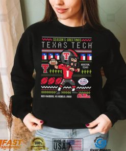 Texas Tech Vs Ole Miss Football 2022 Taxact Texas Bowl Season’s Greetings Christmas Ugly Shirt