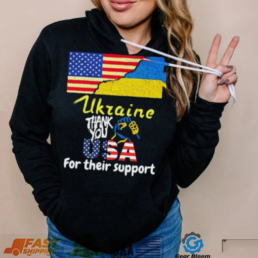 Thank You USA For Their Support I Stand With Ukraine Ukraine Flag Shirt