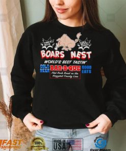 The Boars Nest Dukes of Hazzard World’s best tastin’ Bar B Que cold beer good eats shirt