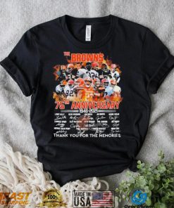 The Browns 75th Anniversary Thank You For The Memories Shirt