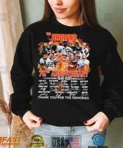 The Browns 75th Anniversary Thank You For The Memories Shirt