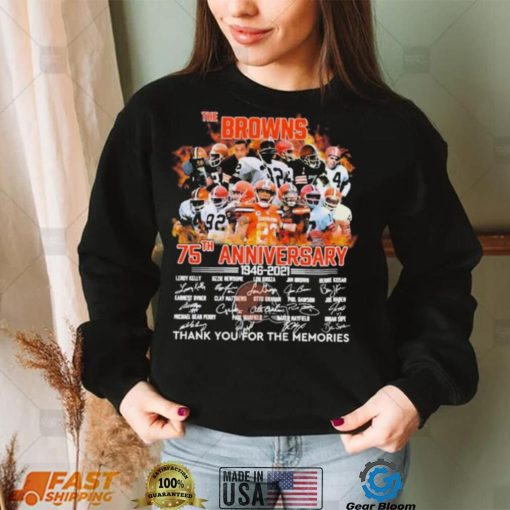 The Browns 75th Anniversary Thank You For The Memories Shirt